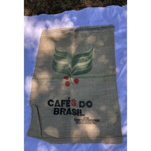 Burlap Cafes Do Coffee Sack Bag Jute Sturdy Heavy Fabric Coffee House Art Decor